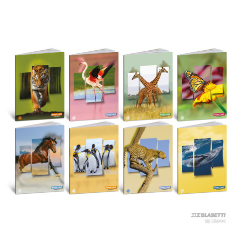 Maxi quaderno Blasetti Animal Label A4 - 100 …