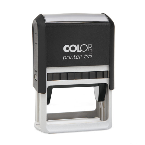 Timbro rettangolare Colop Printer 55 40x60 mm nero - PR55