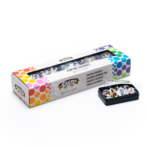 Puntine colorate Leone Dell'Era bianco - 10 scatole …