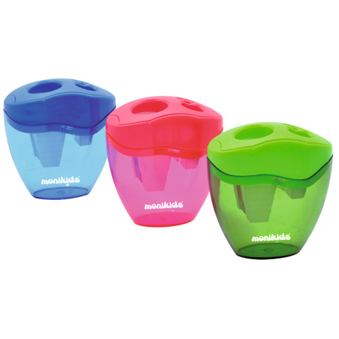 Temperamatite a 3 fori con serbatoio Nikoffice colori assortiti - 12NIK036