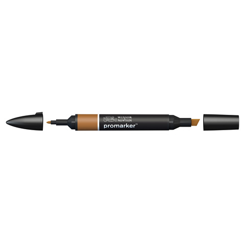 Pennarello Winsor&Newton Promarker doppia punta fine-larga - coffee O523 - 0203636