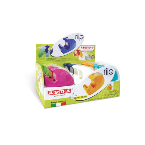Espositore 24 dispenser tendinastro Arda RIIP - colori assortiti - nastro incluso - C1347TL