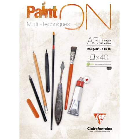 Blocco collato Clairefontaine Paint'on conf. 2 pz - …