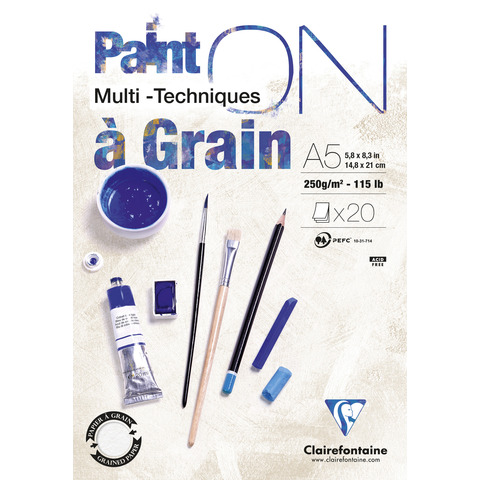 Blocco collato Clairefontaine Paint'on a Grain conf. 4 …