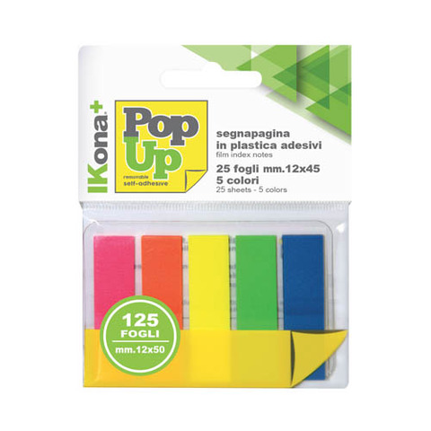 Segnapagina adesivi Ikona PopUp 12x45 mm - 25 …