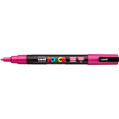 Marcatore a tempera POSCA Uni-Ball punta tonda 0,9-1,3 mm fucsia PC3M-FUCSIA