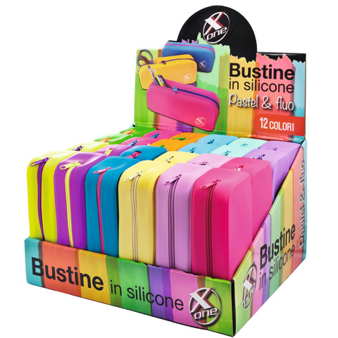 Espositore 24 bustine X-One colori assortiti silicone - 32NIK173