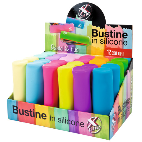 Espositore 24 ovalini X-One colori assortiti silicone - 32NIK175
