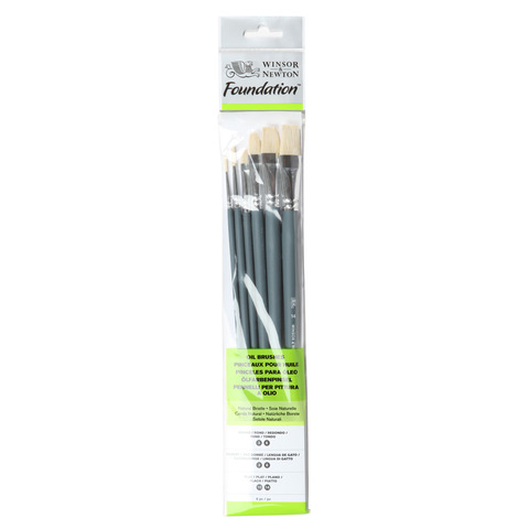 Set 6 pennelli Winsor&Newton tondi n° 3/6 - filbert n°3/6 - piatti n°10/14 5295026