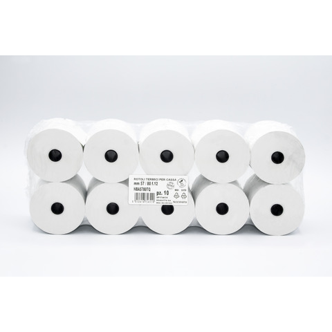 Rotoli registratore di cassa Rotolificio Pugliese Exclusive BPA FREE conf. 10 pz 57 mm x 80 m - NBA5780TQ