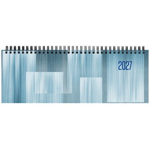 Planning settimanale spiralato 2027 Spiraplast 29,8x10,5 cm azzurro 27-430OY-C01