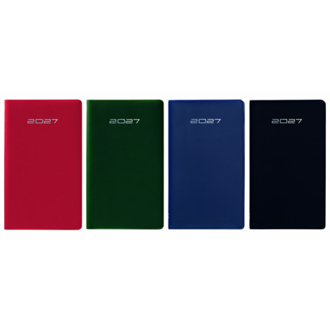 Planning mensile tascabile 2027 PVC Alpha 7x13,5 cm colori assortiti - conf. 20 pezzi - 27-190VQ99