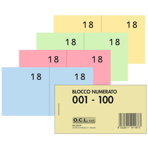 Blocchi lotteria Madre/Figlia O.C.L. - serie numerata da …