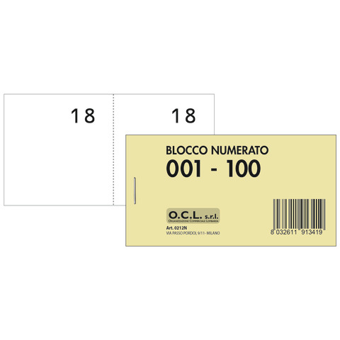 Blocchi lotteria Madre/Figlia O.C.L. - serie numerata da …