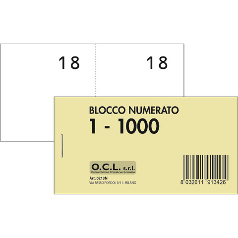 Blocchi lotteria Madre/Figlia O.C.L. - serie numerata da …