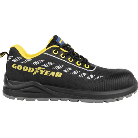 Scarpe antinfortunistiche Goodyear in tessuto knit GY STRIPE S1P nero-giallo TG.39 - 735339