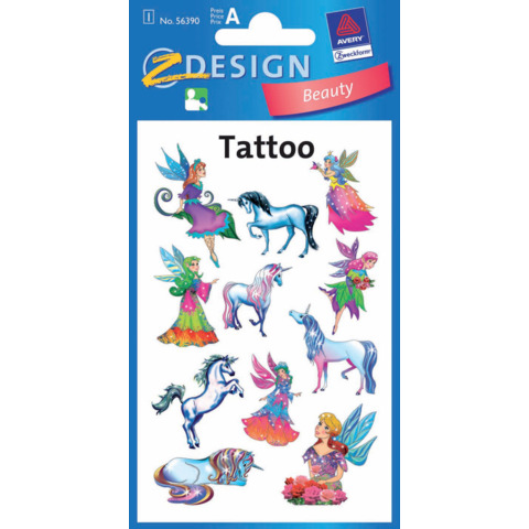 Tatuaggi Avery Kid assortiti - 1 foglio - …
