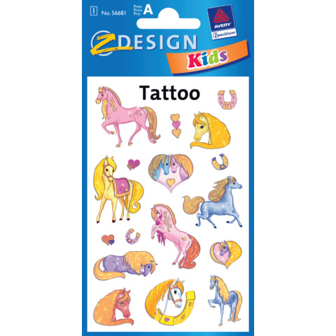 Tatuaggi Avery Kid assortiti - 1 foglio - …