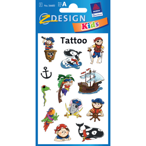 Tatuaggi Avery Kid assortiti - 1 foglio - …