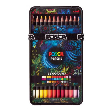 Matite colorate a base d'olio Posca Pencil - conf. 36 pz - colori assortiti M KPE-200 36C