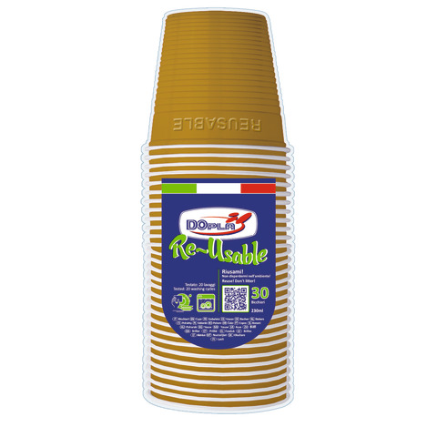 Bicchieri in PS Dopla Reusable 230 ml oro …