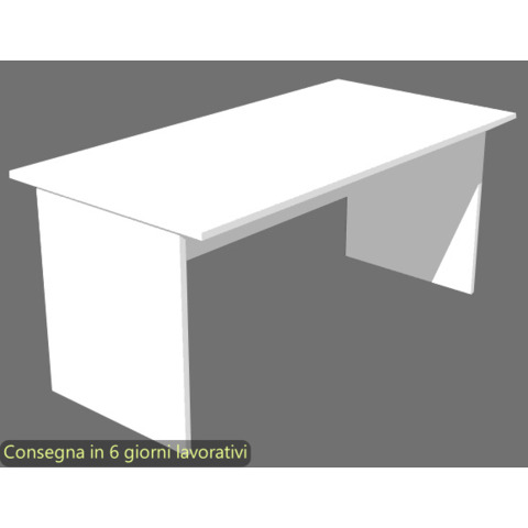 Scrivania linea Presto Artexport 180x80xH.72 cm gamba a pannello in melaminico bianco - 005PAN/3