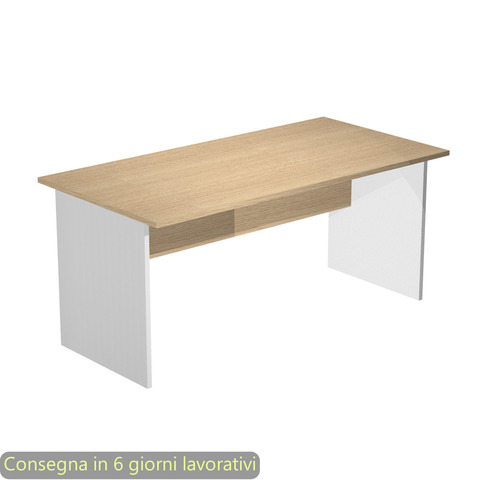 Scrivania linea Presto Artexport 180x80xH.72 cm gamba a pannello in melaminico rovere - 005PAN/C