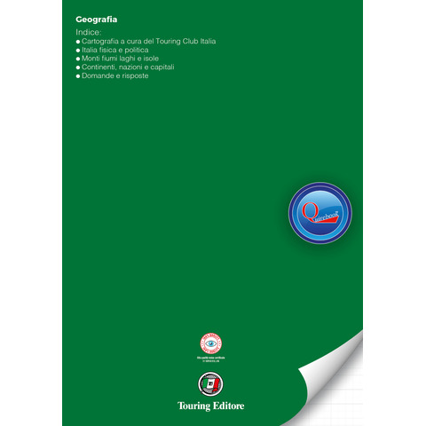 Maxi quaderno Logos Quirebook A4 - 80 g/m² - 40 ff - RQ - verdone - geografia