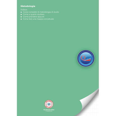 Maxi quaderno Logos Quirebook A4 - 80 g/m² - 40 ff - RQ - verde - metodologia