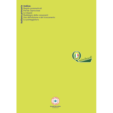 Maxi quaderno Logos Quirebook A4 - 80 g/m² - 40 ff - 1R - verdino - italiano primaria