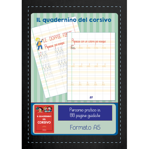 Quaderno Logos A5 - 80 g/m² - 44 ff - B - rosso - quaderno corsivo