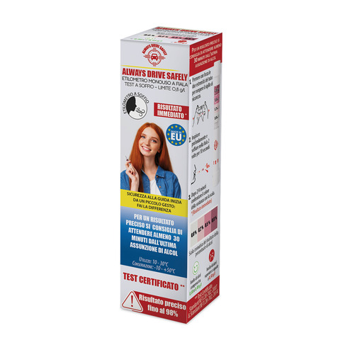 Etilometro professionale ricaricabile con ingresso Type-C 10,3x2,8x1,6 cm Etilometro