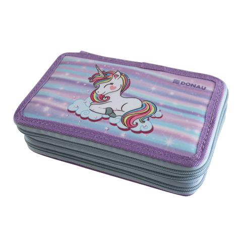 Astuccio a 3 zip Donau fantasia unicorno - …