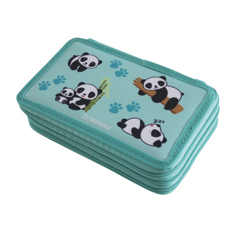 Astuccio a 3 zip Donau fantasia panda - …