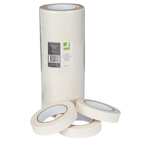 Nastro per mascheratura Q-Connect 24 mm x 50 m - conf. 12 pezzi - KF01789