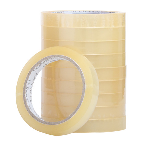 Nastro adesivo trasparente Q-Connect in PP 15 mm x 66 m - torre da 10 rotoli - KF01788