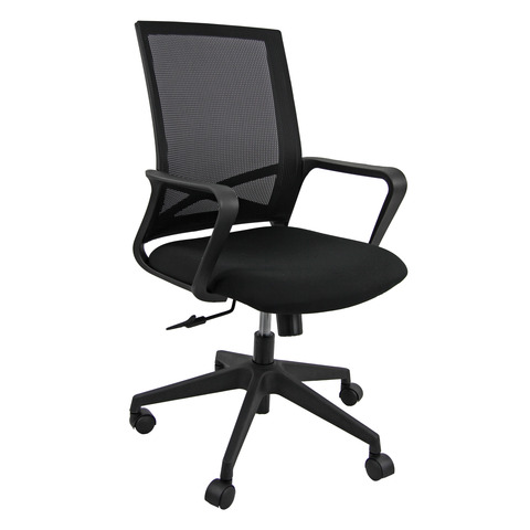 Poltrona direzionale Unisit CH7 Eco smart schienale in rete e braccioli nero CH7/KN