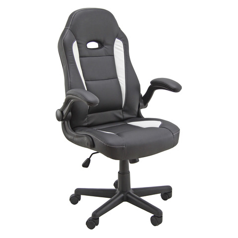 Poltrona direzionale Unisit CH3 Eco smart in PU con braccioli nero/bianco CH3/KN