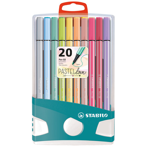 Pennarelli Stabilo Pen 68 Pastel Love - tratto 1 mm - conf. 20 colori assortiti BE6820-0311