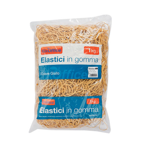 Elastici in gomma Nikoffice busta da 1 Kg Ø 120 mm - 06NIK025