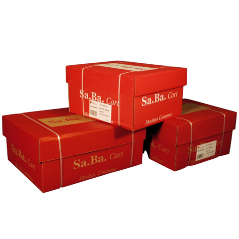Moduli continui lettura facilitata Sabacart 37,5x11'' 60 g/m² piste fisse azzurro - conf. 2000 ff - S00375116030