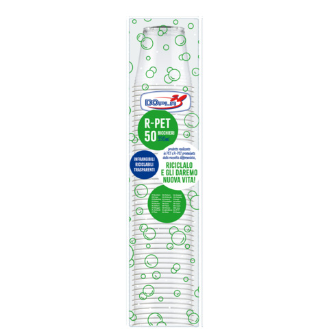 Bicchieri in R-PET Dopla DO trasparente 330 ml …