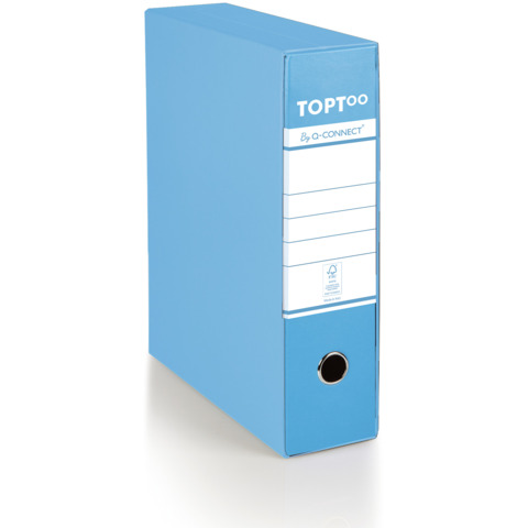 Registratore protocollo con custodia TOPToo by Q-Connect dorso 8 cm - 28,5x35 cm - azzurro - 0201042/P.AZ