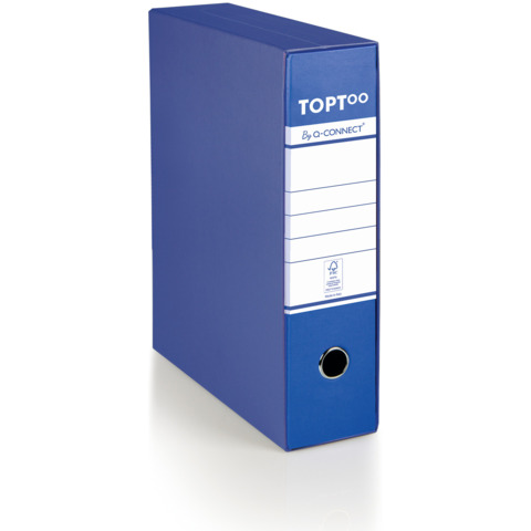 Registratore protocollo con custodia TOPToo by Q-Connect dorso 8 cm - 28,5x35 cm - blu - 0201042/P.BS