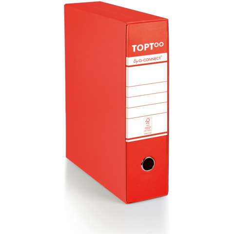 Registratore protocollo con custodia TOPToo by Q-Connect dorso 8 cm - 28,5x35 cm - rosso - 0201042/P.RO