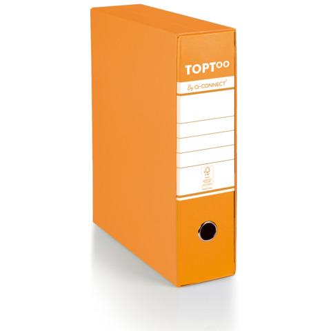 Registratore commerciale con custodia TOPToo by Q-Connect dorso 8 cm - 28,5x32 cm - arancio - 0201042/Q.AR