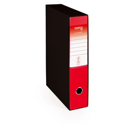 Registratore protocollo con custodia TOPToo Plus by Q-Connect dorso 5 cm - 28,5x35 cm - rosso - 0201043/PM.RO