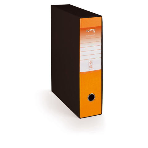 Registratore protocollo con custodia TOPToo Plus by Q-Connect dorso 8 cm - 28,5x35 cm - arancio - 0201043/P.AR