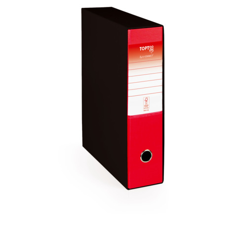 Registratore protocollo con custodia TOPToo Plus by Q-Connect dorso 8 cm - 28,5x35 cm - rosso - 0201043/P.RO