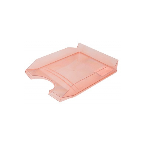 Vaschetta portacorrispondenza da scrivania Office Products in PP A4 - trasparente rosso - 18016011-04